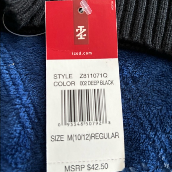 NWT women’s size M 10/12 IZOD black and white sweater - Picture 8 of 8